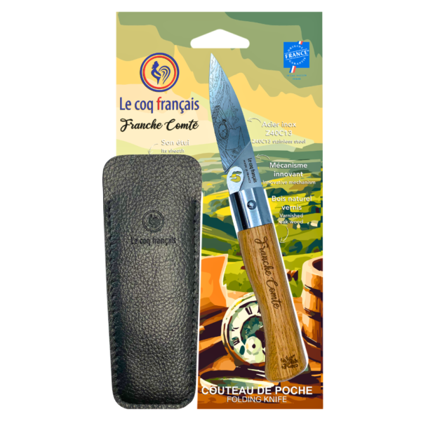 Couteau L'Authentique Standard Franche-Comté et son Étui by Le Coq Français®