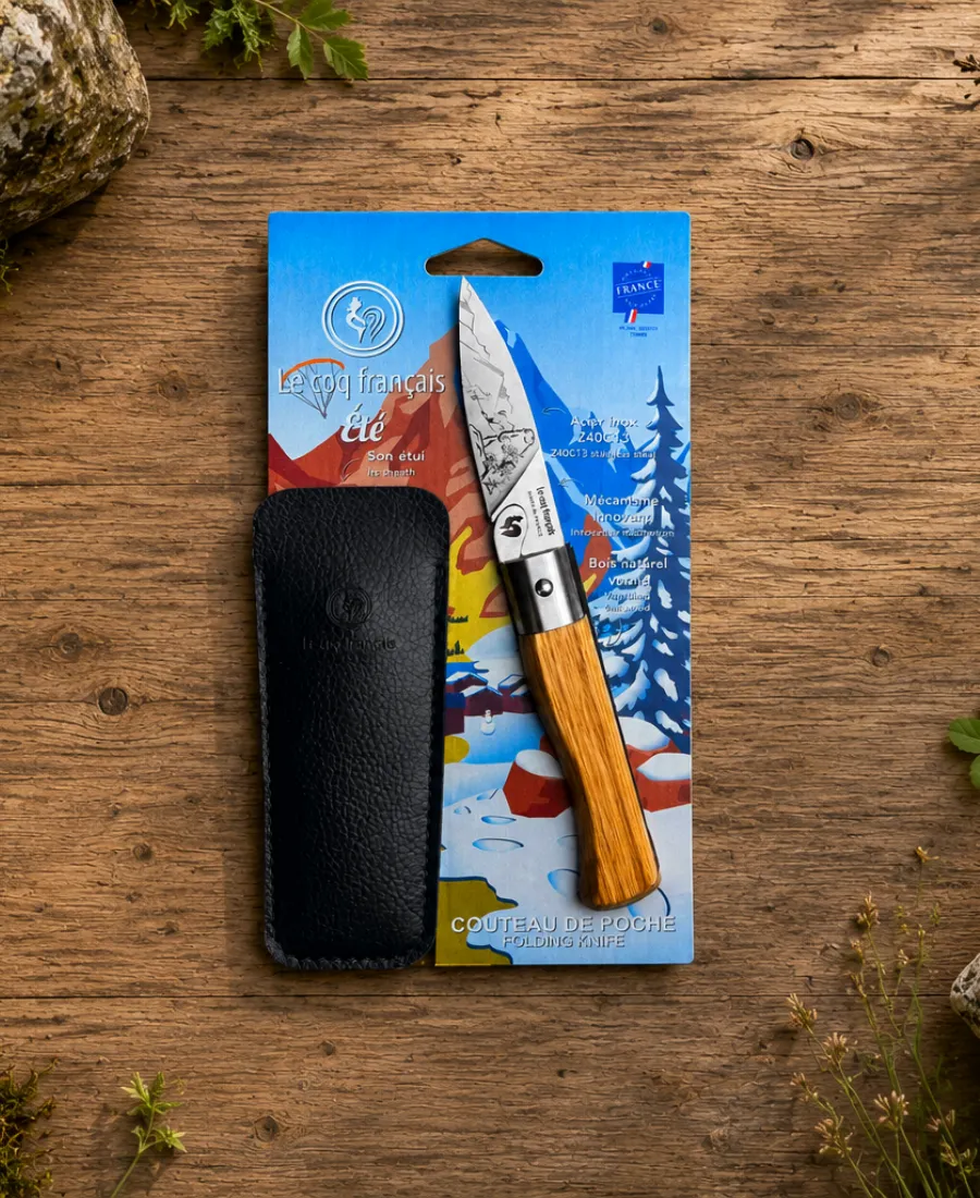couteau de poche pliant montagne été ambiance le coq francais