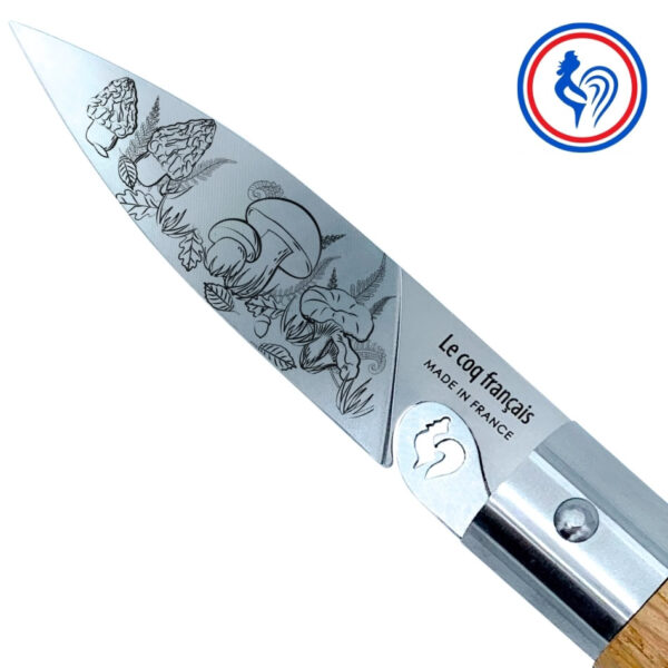couteau l’authentique nature champignon et son Étui by le coq français®