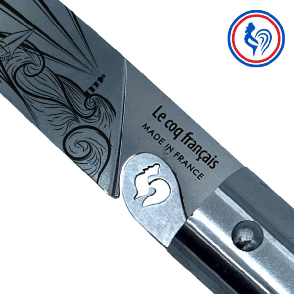couteau l'authentique nautique marin et son Étui by le coq français®