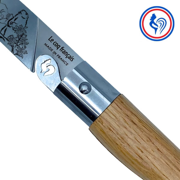 couteau l'authentique nature montagne Été et son Étui by le coq français®