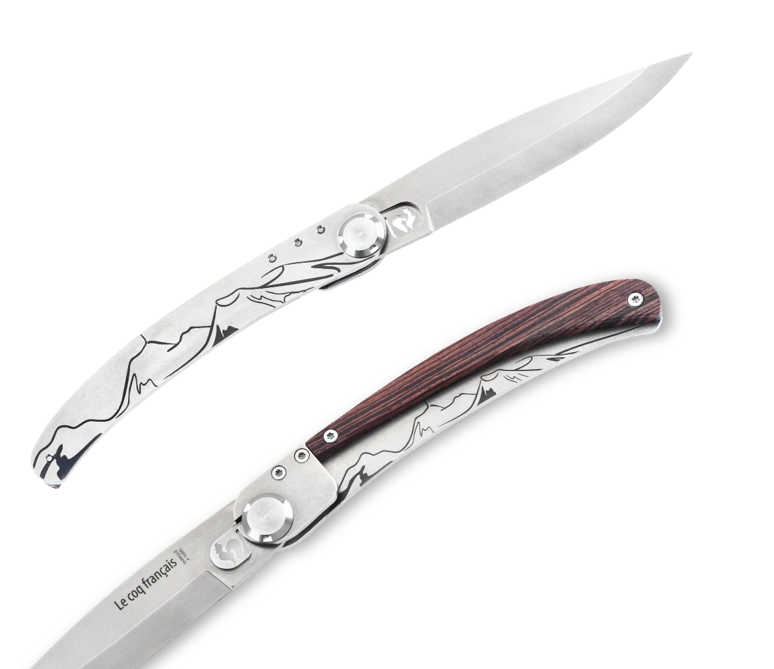 couteau coq original volcans dauvergne et son etui le coq francais